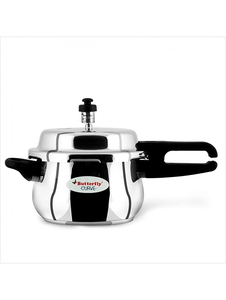 Butterfly Stainless Steel 3-Liter Curve Pressure Cooker - BAWYXX7E2