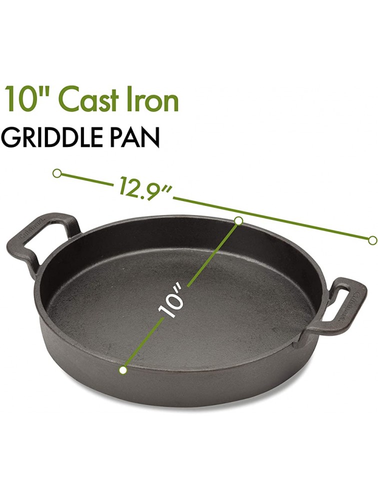 Cuisinart CCP-1000 Pre-Seasoned Cast Iron Griddle Pan 10 - B1NR9FPKH