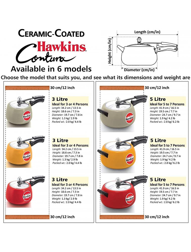 Hawkins CTR50 Pressure Cooker 5 L Red - BD4D2729O