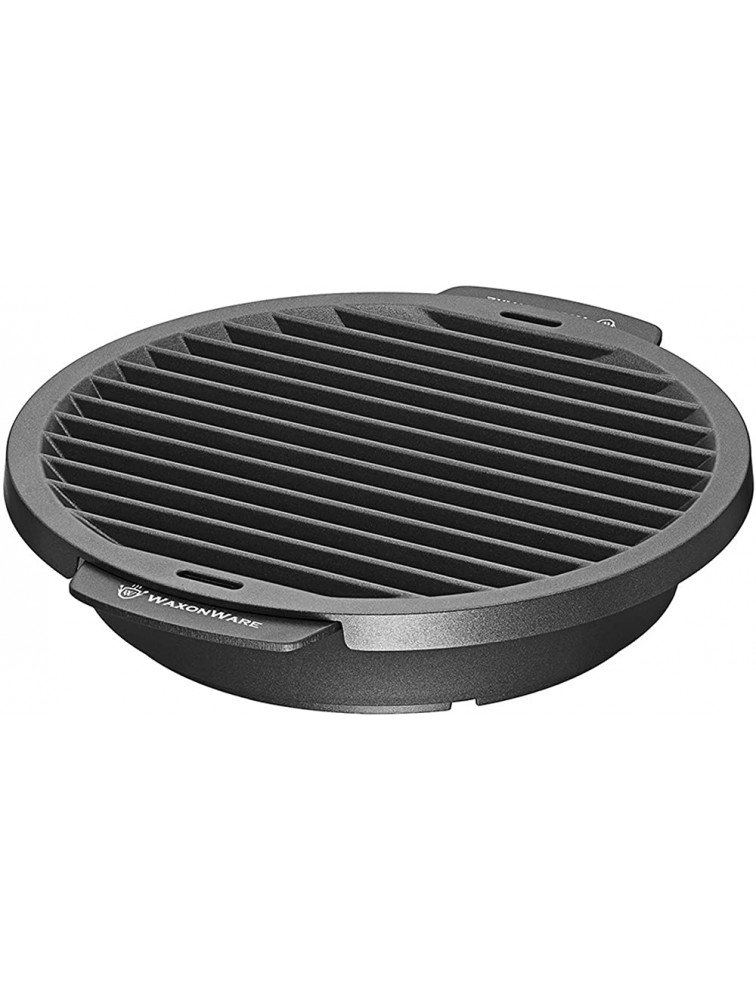Nonstick Grill Pan For Stove Top Smokeless BBQ Griddle Grilling Pan For Steak Fish Chicken & Vegetables 12 Inches Black WaxonWare - BWO5Y32C9