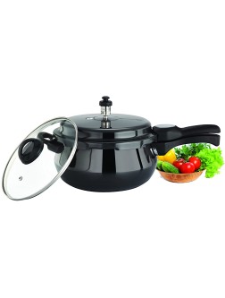Premier Trendy Black Cucina Handi Pressure Cooker with glass lid – 3 Liters. - BNA5P0Q9B