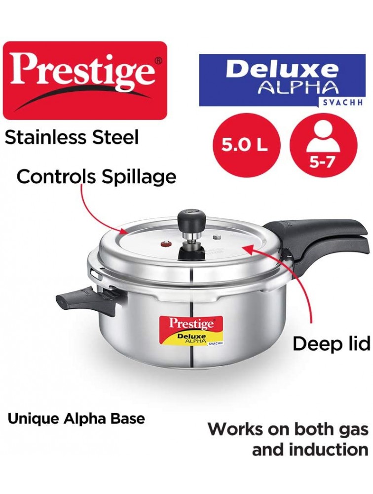 Prestige PRASVDP PRESSURE COOKER Deep Pan 5L SILVER - B3PHFN9F1