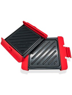 2pcs Microwave Sandwich Maker Toaster Accessories Chicken Wing Crisper Grill Pan Microwave Oven Grill Sandwiches Burger Steak Cooking Vegetable Fish Chicken7x5.9inch - BAEXBE3BV