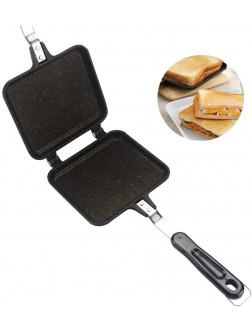 Double-sided Frying Pan Non-stick Foldable Grill Frying Pan Aluminum Alloy Flip Tray Barbecue Plate Sandwich Mold for Bread Toast Breakfast Machine Waffle Pancake - B14RQ656W