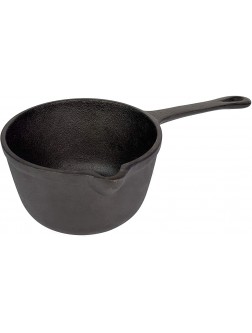 Jim Beam Pre-Seasoned Heavy Duty Construction Cast Iron Basting Pot for Grilling and Oven Large Black - B789R12DG