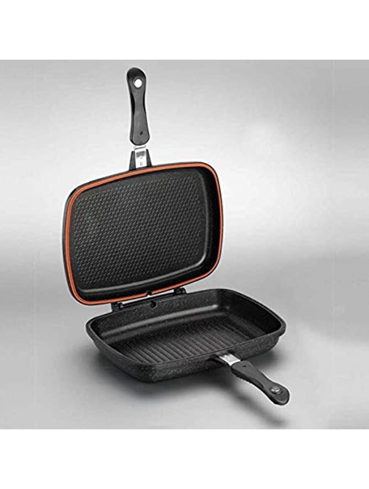 Korkmaz Duplo Nonstick Frying Pans Grill Pan Double Sided Omelette and Pancake Pan Fish Grill Skillet BBQ Grill Pan for Indoor and Outdoor 13.7 in BLACK - BOQLCDCZX