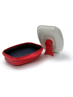 Microhearth Grill Pan for Microwave Cooking Red - BAGM3VJZ5