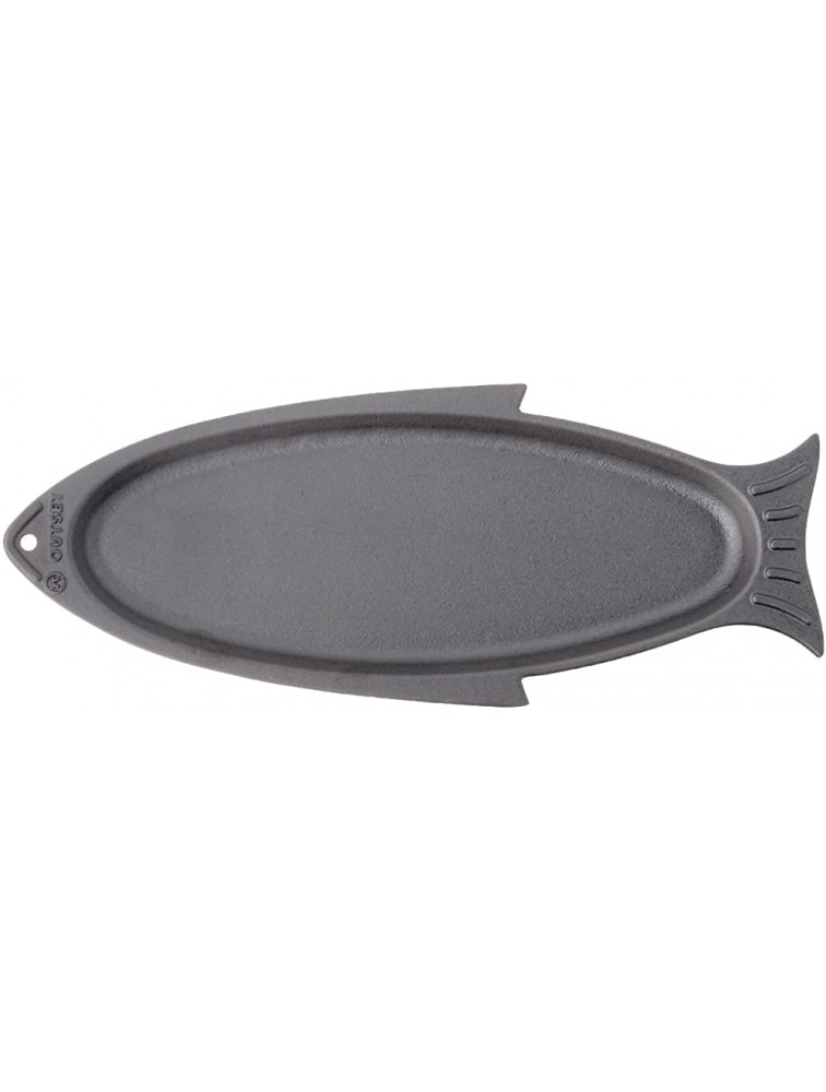 Outset 76376 Fish Cast Iron Grill and Serving Pan Black 18.9 x 7.28 x 0.98 inches - BSB9F8Q3Q