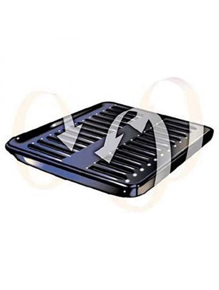 Range Kleen 2 Piece Heavy Duty Porcelain Full Size Convection Broiler Pan 16 by 12.75 by 1.74 Inches - BOV6P5Y5Y