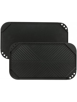 S·KITCHN Reversible Griddle Large Nonstick Grill Pan Double Burner Griddle for Stovetop Grilling Pan for Indoor or Outdoor Camping BBQ 20” x 11*1"IN - BPCOXK7YW