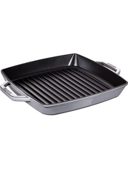 Staub Double Handle Grill Square 11 " Graphite Grey - BLCTAXL3H