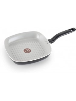 T-fal G90040 T-Fal Specialty Ceramic Dishwasher Oven Safe Grill Pan 10.25-Inch Black - BG49O2Y9P