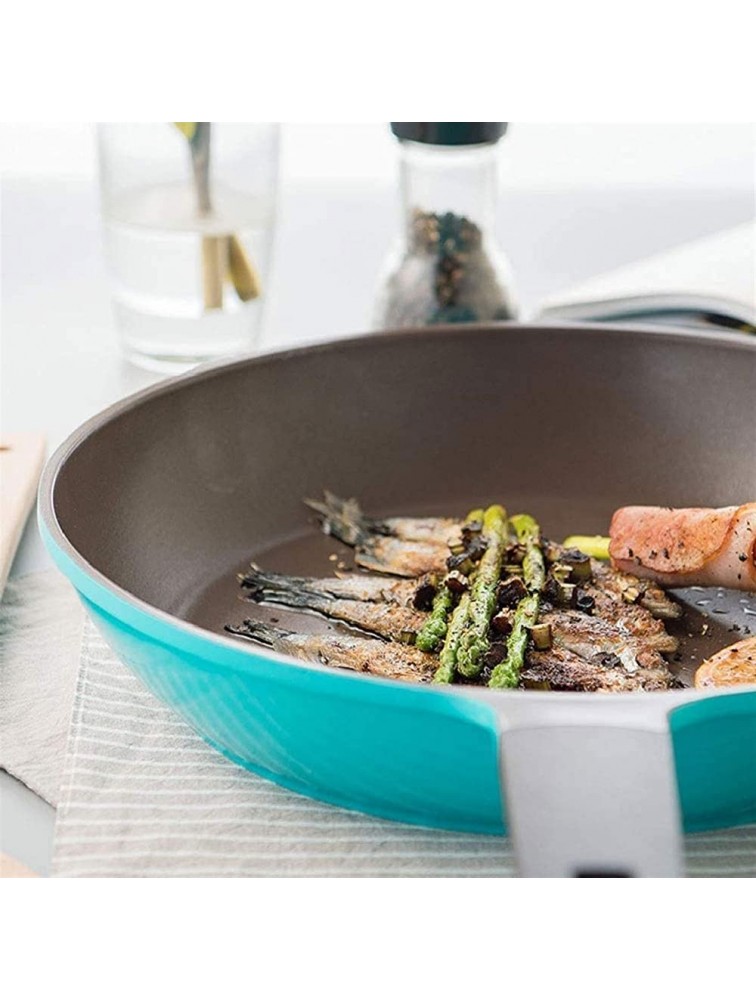 GHBNK Non Stick Pan Sauté Surface,Great for Egg or Omelette Cooking,Dishwasher Oven Safe,Blue Frying Pan - BQLLJQMP6