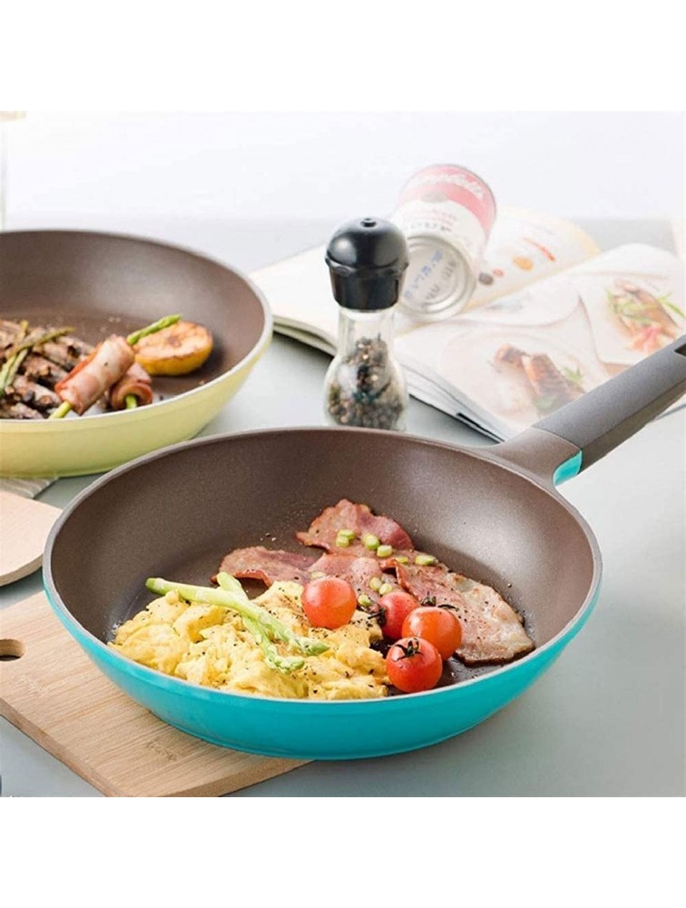 LSLANID Non Stick Pan Sauté Surface,Great for Egg or Omelette Cooking,Dishwasher Oven Safe,Blue Frying Pan - BOBUB116T
