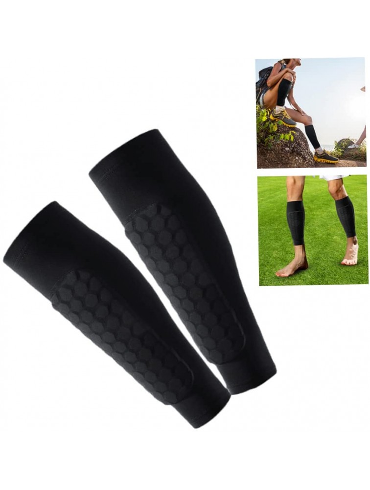 LysiMuus Soccer Shin Guards Socks Sleeves with Foam Breathable Anti-Collision Protective Equipment for Football Running Fitness Boys Girls Men Women 1Pair-M - BMPYT17KD