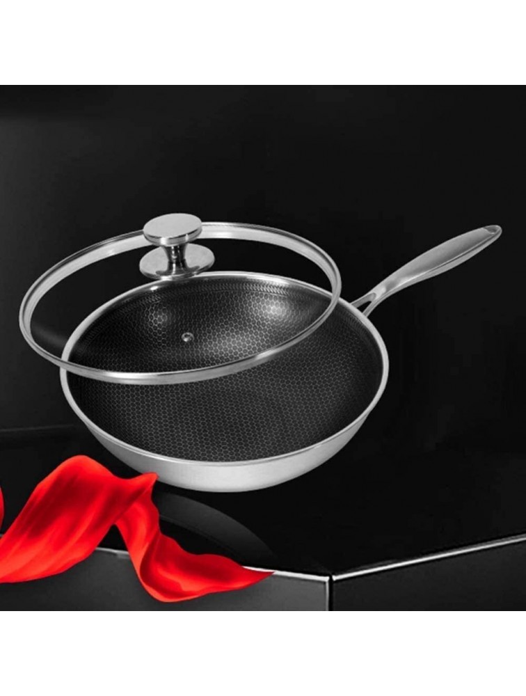 MIAOMSI Induction Frying Pan with Stainless Steel Handle Non-Che-mical Stirring Pan 28cm,Oven and Dishwasher Safe Paella Pans - B53C847OQ