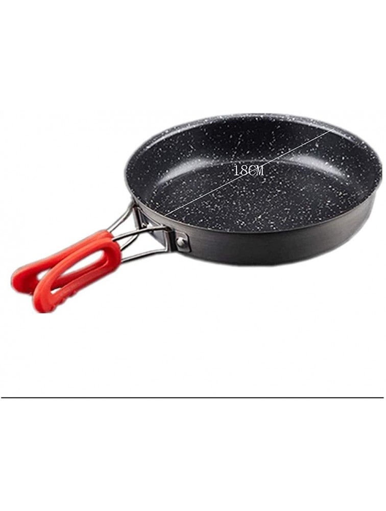 MIAOMSI Safe Saute Pan Outdoor Frying Pan with Folding Handle High Strength Oxidation Pot Camping Cooking Picnic Backpack Cookware Suitable for Gas Stove - BLL3Q13E6