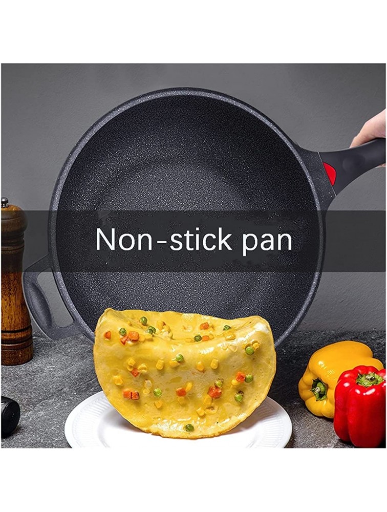 Non-stick Cookware Fit For Stone Non Stick Frying Pan Can Mini Lamb Frying Pans Pancake Egg Pan Gas Stove Cauldron Induction Cooker Color : 28cm with lid - BOWQUDTEL