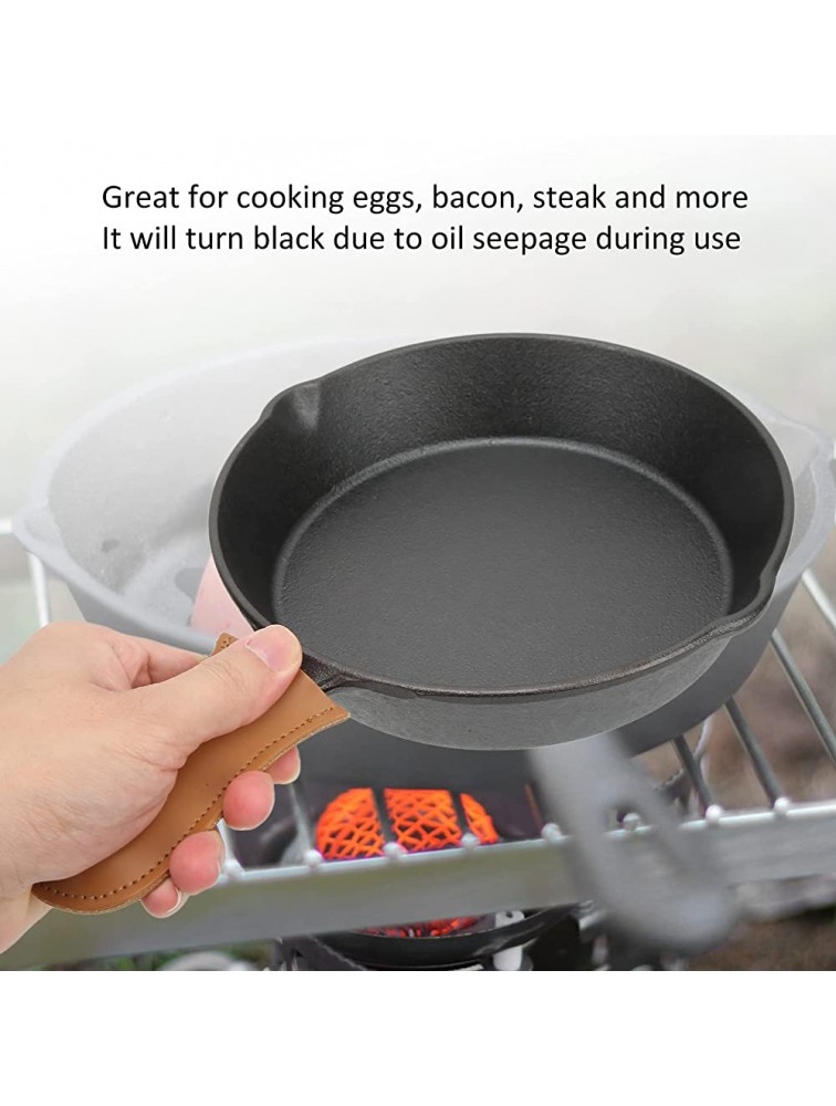 Non Sticking Frying Pan Nonstick Coating Pig Iron Material Flat Bottom Heating Evenly Frying Pan with Anti Scald PU Cover for - BW54DJN2F