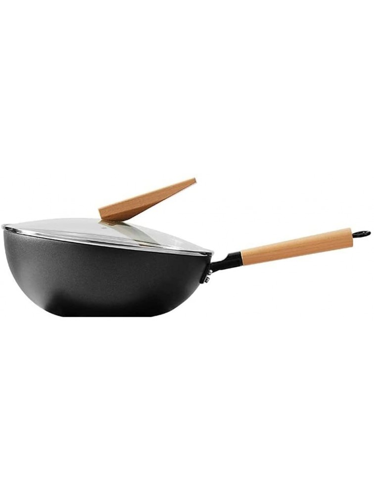 Traditional Iron Wok Non-Stick Frying Pan Non-Coating Induction and Gas Cooker Cookware Traditional Chinese Wok - B383JM1RM