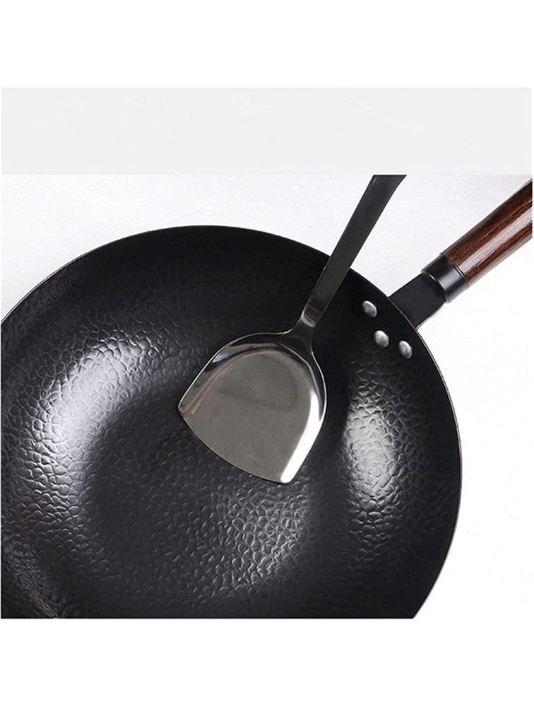 WUYIN Frying Pan 34cm Cast Iron Cauldron Wok Non-stick Skillet Wok Pan Bread Pizza Egg Pan Gas Stove Pancake Pan Fit For Home Cooking Pan Pan Color : Shovel - B16C0P3E1