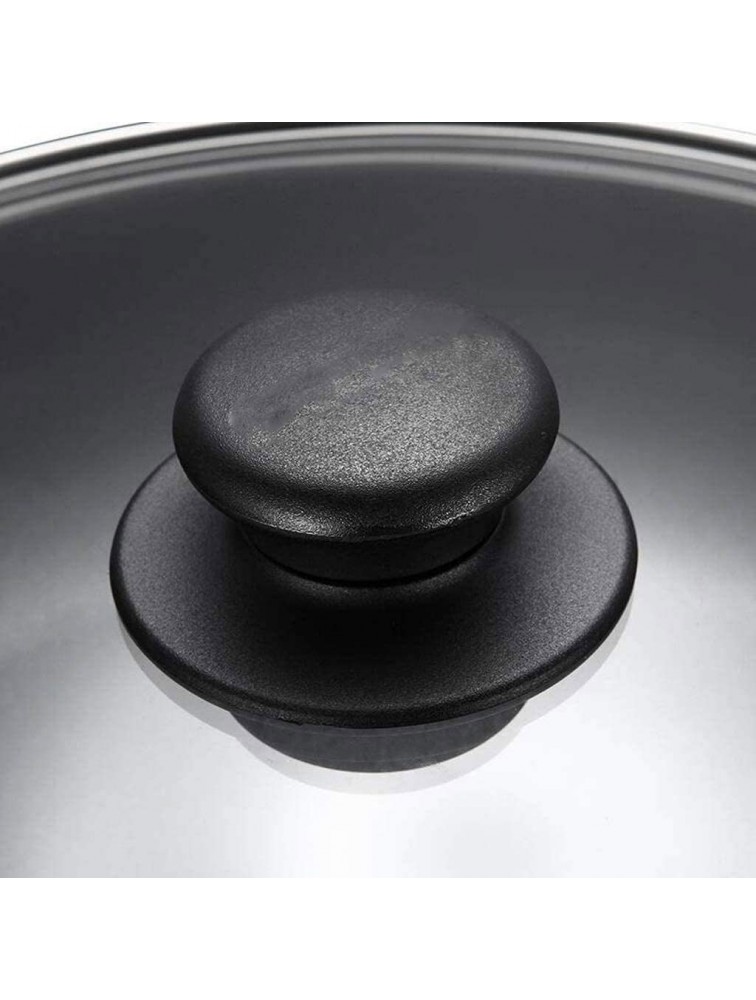 XMcKJ Stainless Steel Wok with Cover,Multipurpose Sauce Pan Sauce Pot,Non Stick Pot Frying Pan - BYP3QXZ6V