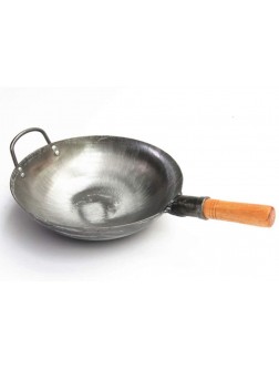 YCZDG Iron Wok Traditional Handmade Iron Wok Non-stick Pan Non-coating Gas Cooker Cookware 30 32 34cm Size : 34cm - BEGTPA87I