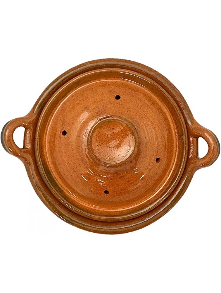 Ancient Cookware Mexican Clay Lidded Pot Tiny Terracotta - B2ZL3IMXL