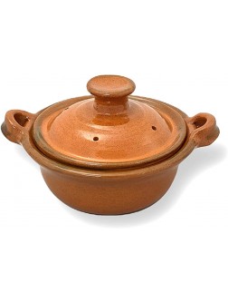 Ancient Cookware Mexican Clay Lidded Pot Tiny Terracotta - B2ZL3IMXL
