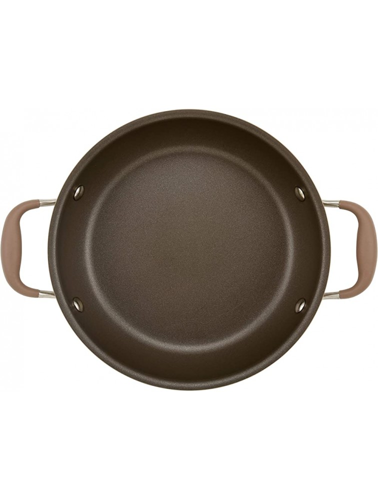 Anolon 83868 Advanced Hard Anodized Nonstick Stockpot Dutch Oven with Frying Skillet Pan 5 Quart and 11 Inch Bronze Brown - BTTSUIGPS