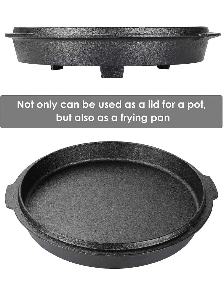 Dutch Oven 13.2 Quart Cast Iron Dutch Oven Pre-Seasoned Cast Iron Dutch Oven With Lid Lifter Handle & stand With Feet Dual Function Lid Griddle for Cooking Camping Home BBQ - B7NIPUHNB