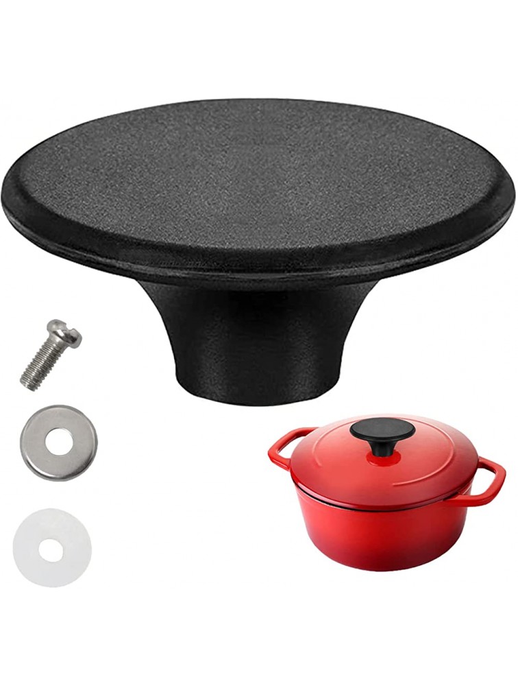 Dutch Oven Knob for Le Creuset Knob Replacement bakelite knobs Replacement Pot Lid Handle Compatible Aldi Lodge and Other Enameled Dutch Oven Black - BKBUWQ7OP