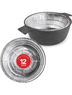 Dutch Oven Liner 12 Pack 12" Disposable Dutch Oven Foil Liners Standard Size 12-Inch 6 Quart Dutch Oven Inserts for Most Camping Ovens - BVG2D1DDV
