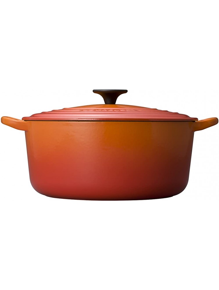 Enameled Cast Iron Round French Oven Color: Flame Size: 7.25-qt. - B7XRASV0A