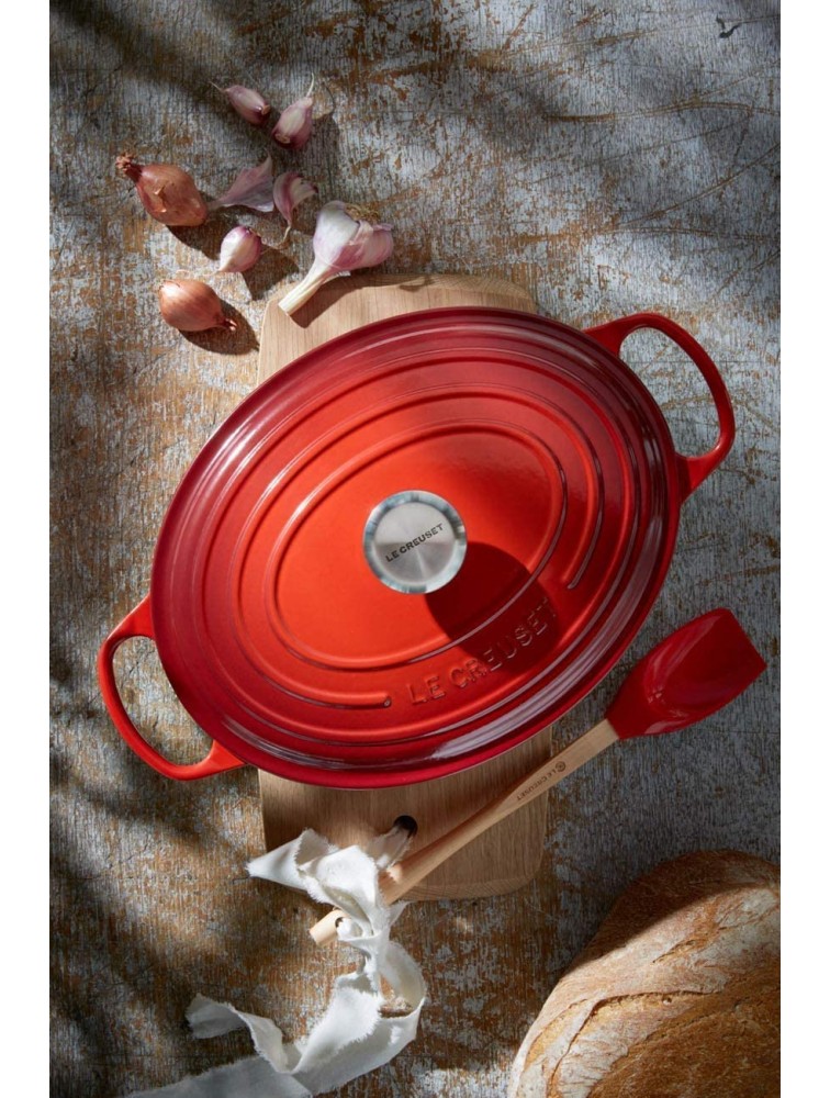 Le Creuset Enameled Cast Iron Signature Oval Dutch Oven 9.5 qt. Cerise - BY5MOKX3Z