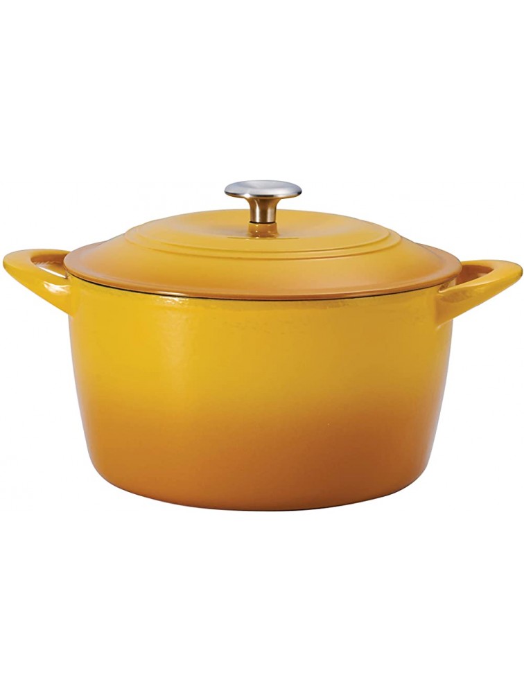Tramontina Covered Tall Round Dutch Oven Enameled Cast Iron 7 Qt Sunrise 80131 361DS - BSDL3SRYE