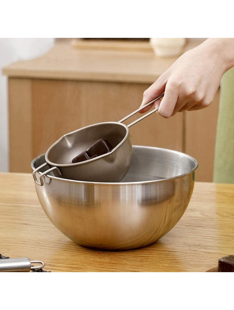Butter Warmer Stainless Steel Measuring Pan Scoop Chocolate Pot Home DIY Baking Tool for Melting Chocolate Candy Butter Candle Cheese - BRPSXM89Y