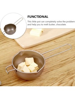 Butter Warmer Stainless Steel Measuring Pan Scoop Chocolate Pot Home DIY Baking Tool for Melting Chocolate Candy Butter Candle Cheese - BZK0RXM4C