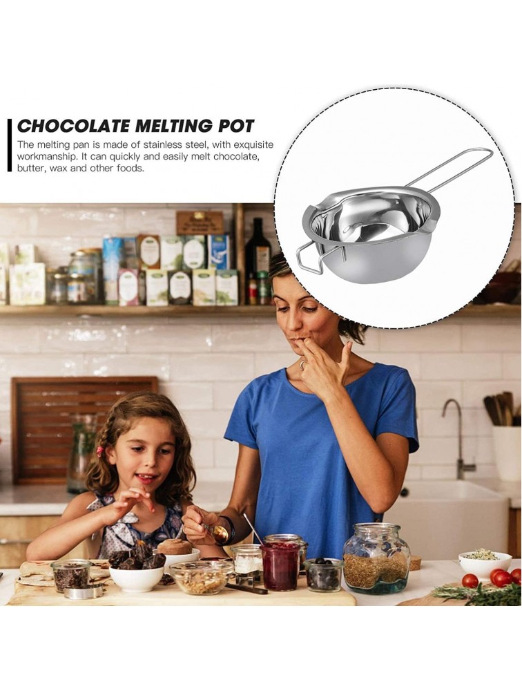 Double Boiler Candle Making Pot Stainless Steel Candle Wax & Chocolate Melting Pot 27X14X6cm Pot and Spoon - B89V5R9YW