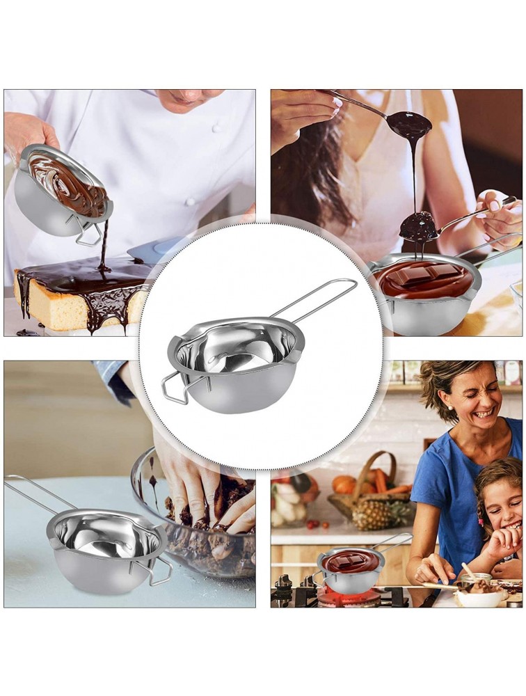 Double Boiler Candle Making Pot Stainless Steel Candle Wax & Chocolate Melting Pot 27X14X6cm Pot and Spoon - B89V5R9YW