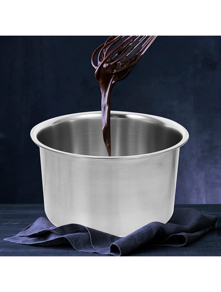 MAGICLULU Stainless Steel Double Boilers Pot Flat Bottom Melting Pot with Double Spouts Heat- Resistant Handle for Melting Butter Chocolate Cheese Caramel Homemade 600ml - BH3GL2I9D