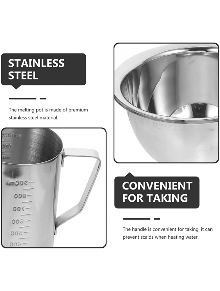 SEWACC 1 Set Stainless Steel Boiler Pot with Milk Frothing Pitcher Butter Melting Pot Chocolate Cheese Melting Pot for Milk Coffee Cappuccino Latte - BMPL9FIO6