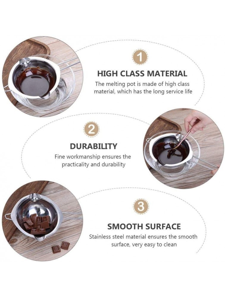 Stainless Steel Chocolate Melting Pot Double Boiler Pot for Melting Butter Chocolate Candy Butter Cheese Candle Making - BSCBXIGG8