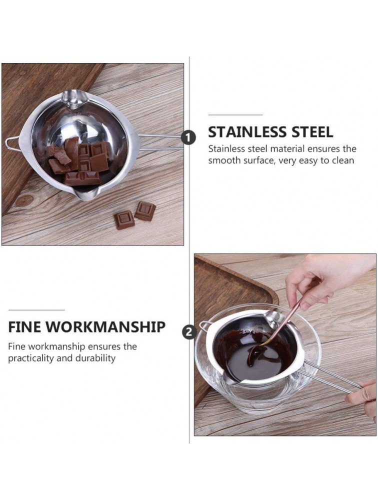 Stainless Steel Chocolate Melting Pot Double Boiler Pot for Melting Butter Chocolate Candy Butter Cheese Candle Making - BSCBXIGG8
