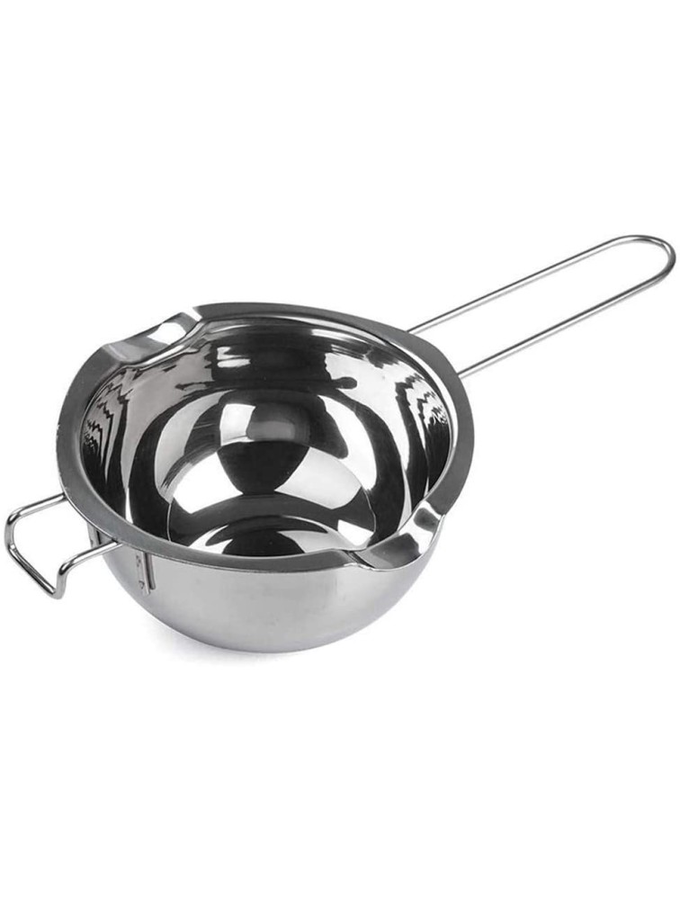 Stainless Steel Double Boiler Pot Chocolate Melting Pot with Heat Resistant Handle for Chocolate Candy and Candle Making 400ml - BGARKBUFZ