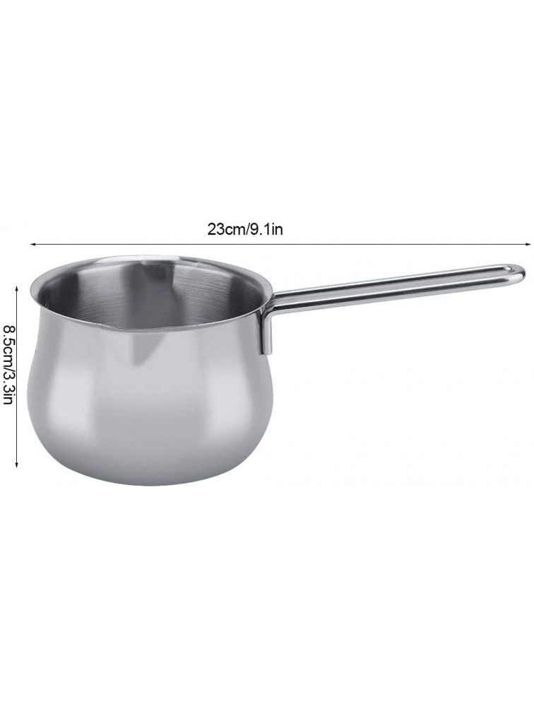 Stainless Steel Milk Pot Butter Cheese Chocolate Melting Pot Coffee Warming Pot with Dual Pour Spout Small Saucepan Kitchen Cooking Baking Pot For Melting Chocolate Butter - B5ZZAE51W