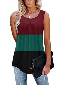 Tank top for Women 63 Crop Casual Solid Crew-Neck Sleeveless Vest T-Shirt Adjustable Athletic Shirts Ruffle Country Fitness Vent Dance one Summer Shoulder Enhancing Shelf Activewear tec - BEIVUDKXW