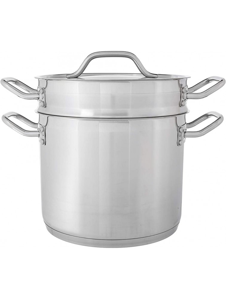Winware Stainless 8 Quart Double Boiler with Cover Stainless Steel - BXC2ITFZ6