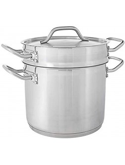 Winware Stainless 8 Quart Double Boiler with Cover Stainless Steel - BXC2ITFZ6