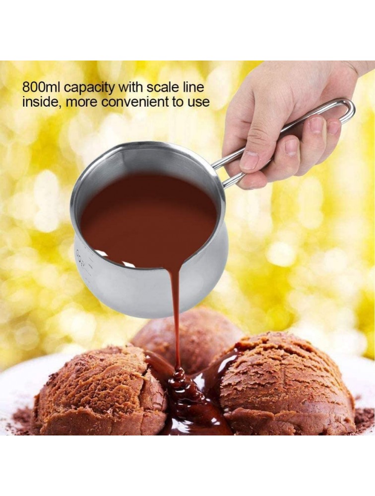 xiaodou Milk Pot Butter Pot Stainless Steel Milk Pot for Melting Chocolate Cheese Cooking 800 ML - B26DOF0N3